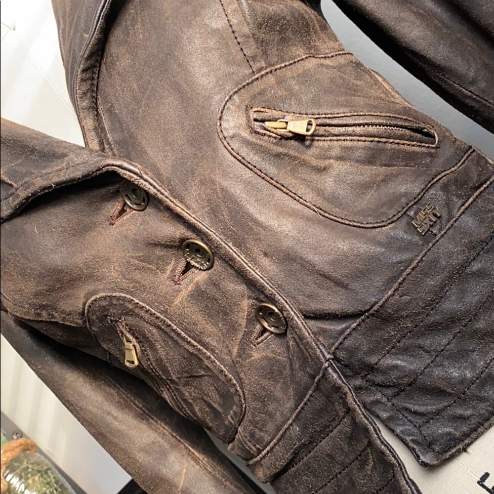 NWOT Miss Sixty Genuine Leather Jacket - Picture 5 of 14